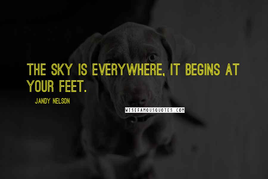 Jandy Nelson Quotes: The sky is everywhere, it begins at your feet.