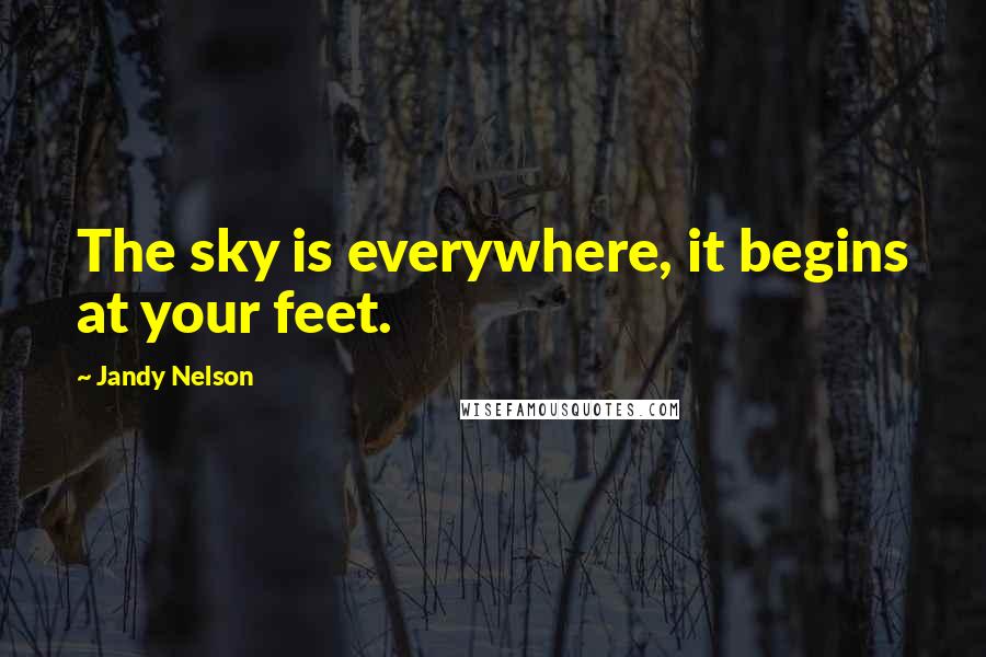 Jandy Nelson Quotes: The sky is everywhere, it begins at your feet.