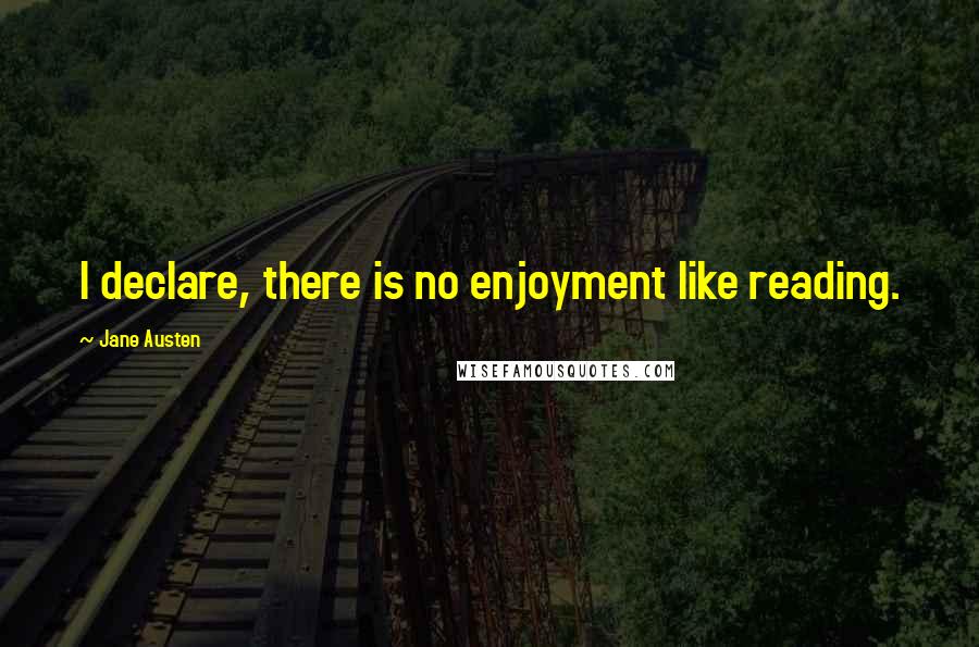 Jane Austen Quotes: I declare, there is no enjoyment like reading.