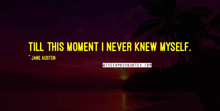 Jane Austen Quotes: Till this moment I never knew myself.