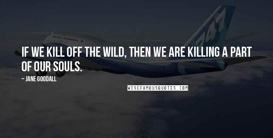Jane Goodall Quotes: If we kill off the wild, then we are killing a part of our souls.