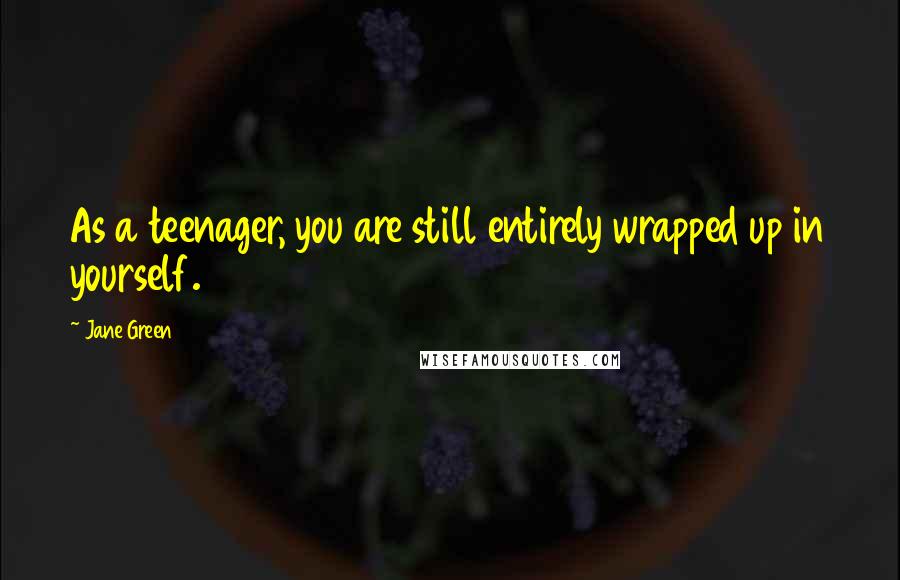 Jane Green Quotes: As a teenager, you are still entirely wrapped up in yourself.