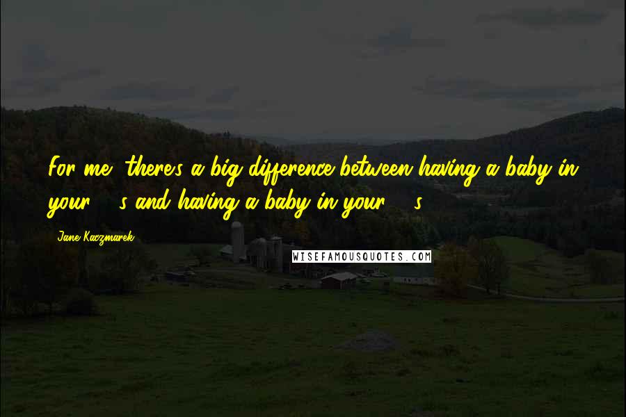 Jane Kaczmarek Quotes: For me, there's a big difference between having a baby in your 20s and having a baby in your 40s.