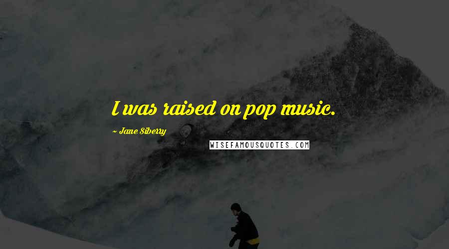 Jane Siberry Quotes: I was raised on pop music.