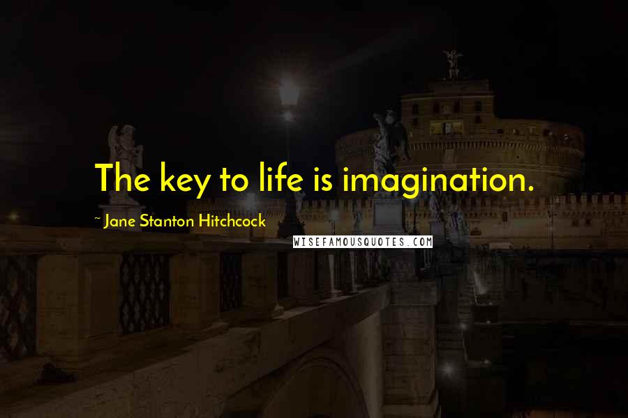 Jane Stanton Hitchcock Quotes: The key to life is imagination.
