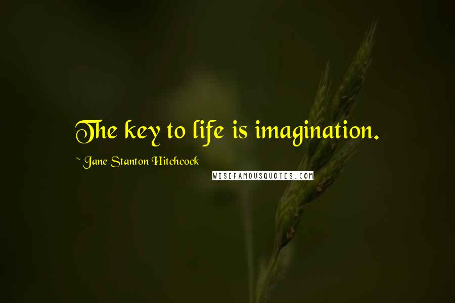 Jane Stanton Hitchcock Quotes: The key to life is imagination.