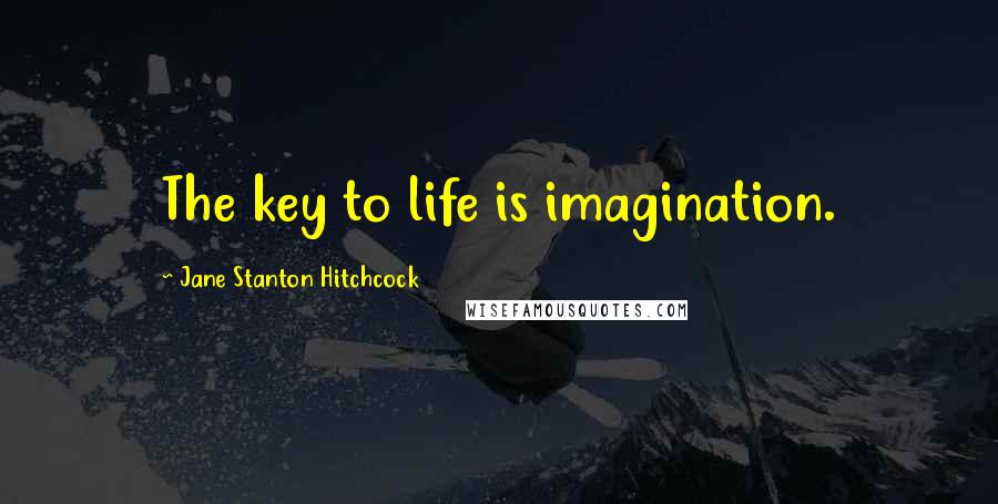 Jane Stanton Hitchcock Quotes: The key to life is imagination.