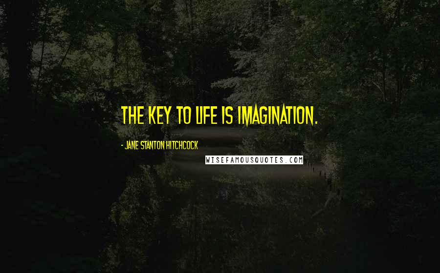 Jane Stanton Hitchcock Quotes: The key to life is imagination.