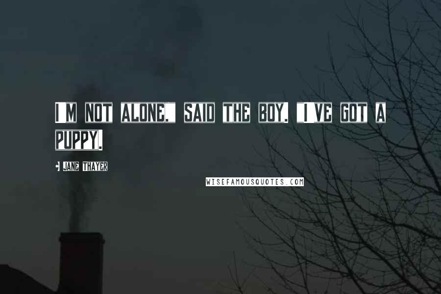 Jane Thayer Quotes: I'm not alone," said the boy. "I've got a puppy.