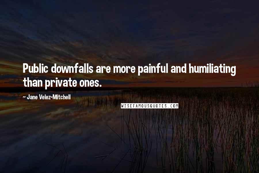 Jane Velez-Mitchell Quotes: Public downfalls are more painful and humiliating than private ones.