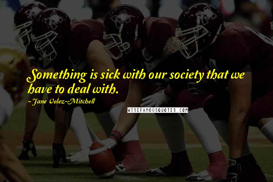Jane Velez-Mitchell Quotes: Something is sick with our society that we have to deal with.