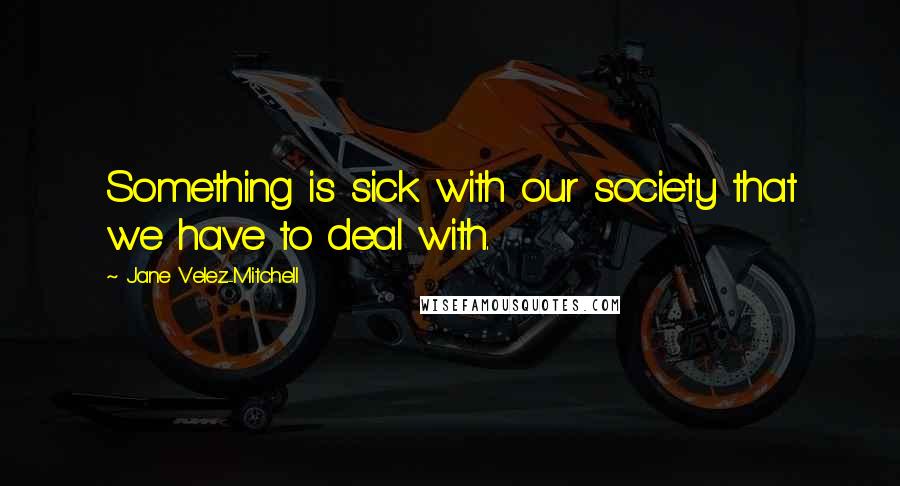 Jane Velez-Mitchell Quotes: Something is sick with our society that we have to deal with.