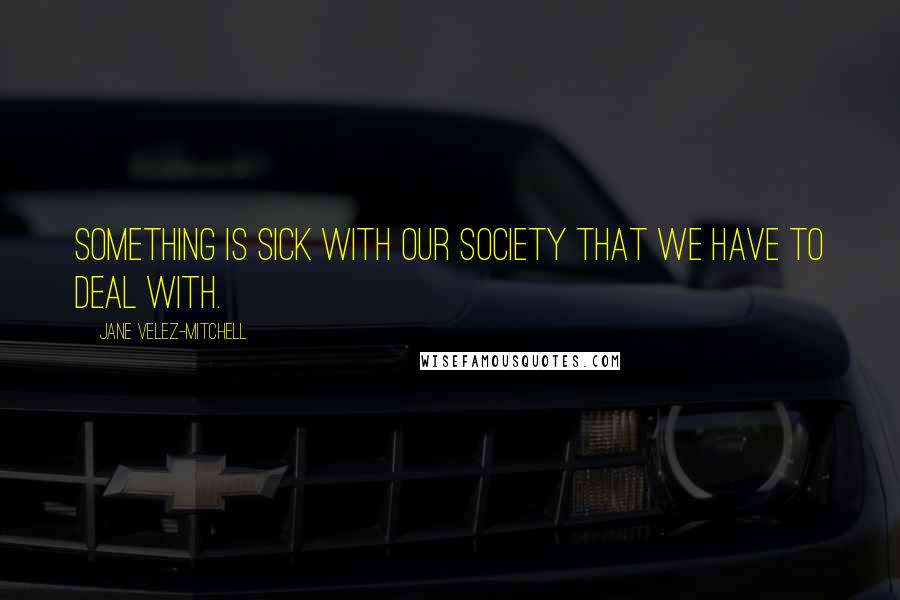 Jane Velez-Mitchell Quotes: Something is sick with our society that we have to deal with.