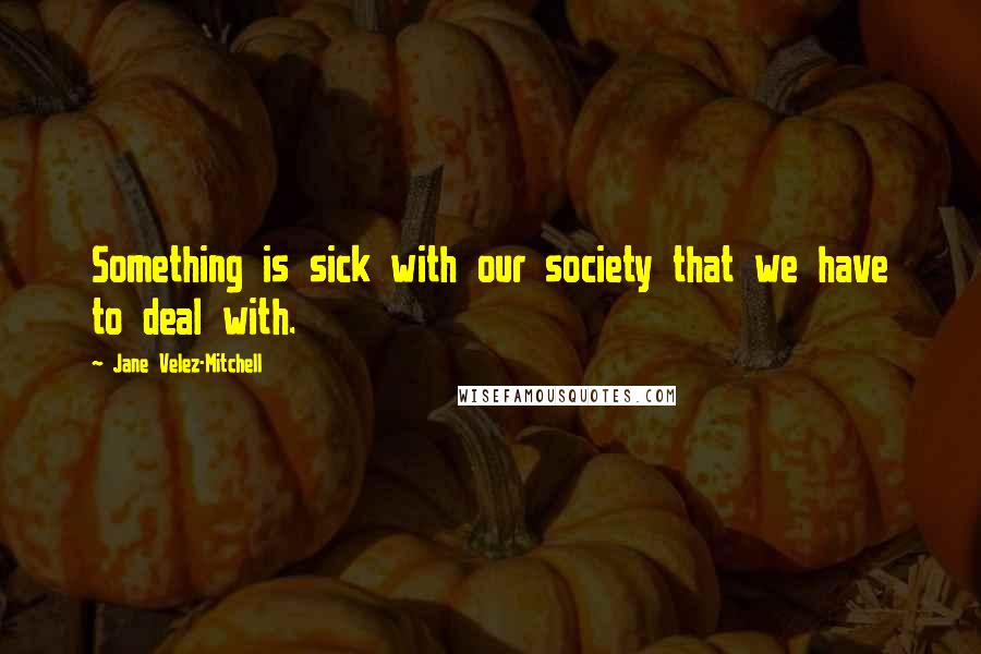 Jane Velez-Mitchell Quotes: Something is sick with our society that we have to deal with.