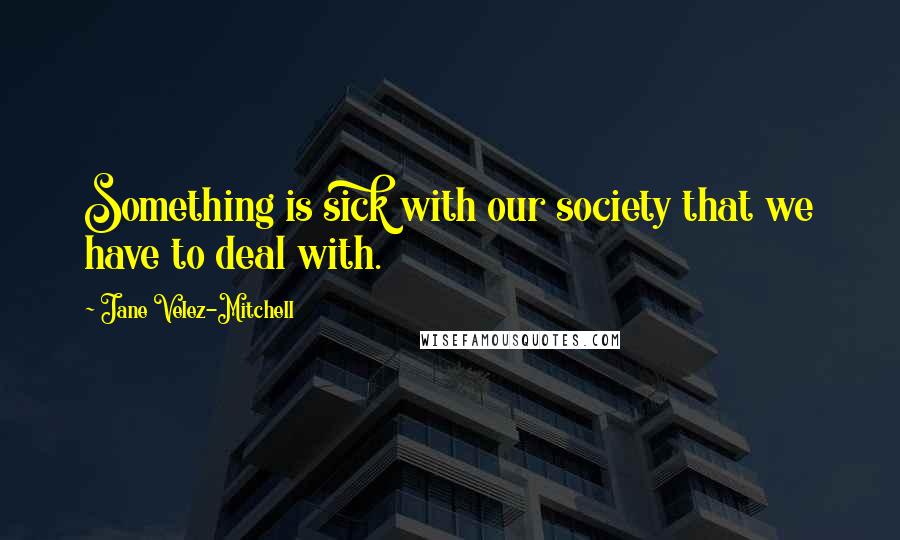 Jane Velez-Mitchell Quotes: Something is sick with our society that we have to deal with.