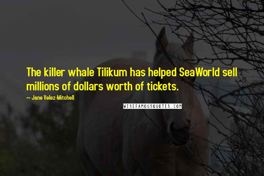 Jane Velez-Mitchell Quotes: The killer whale Tilikum has helped SeaWorld sell millions of dollars worth of tickets.