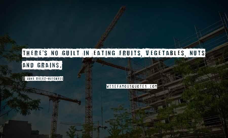 Jane Velez-Mitchell Quotes: There's no guilt in eating fruits, vegetables, nuts and grains.