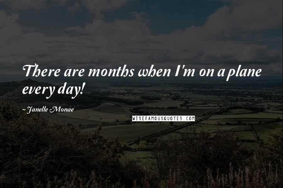 Janelle Monae Quotes: There are months when I'm on a plane every day!