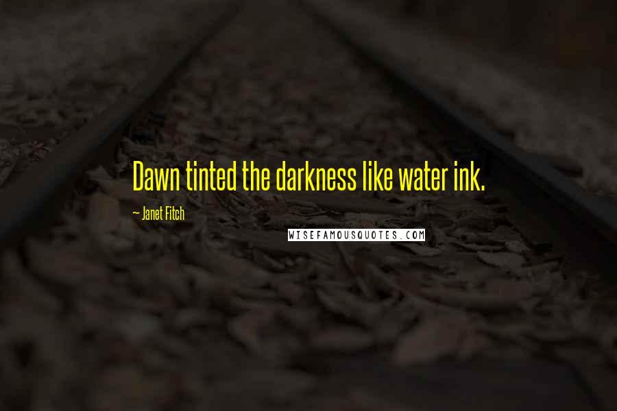Janet Fitch Quotes: Dawn tinted the darkness like water ink.