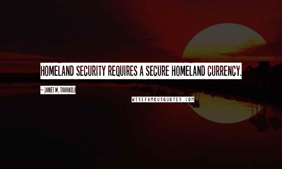 Janet M. Tavakoli Quotes: Homeland security requires a secure homeland currency.