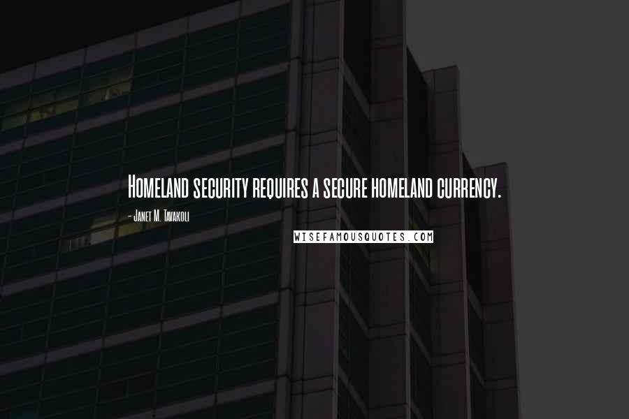 Janet M. Tavakoli Quotes: Homeland security requires a secure homeland currency.