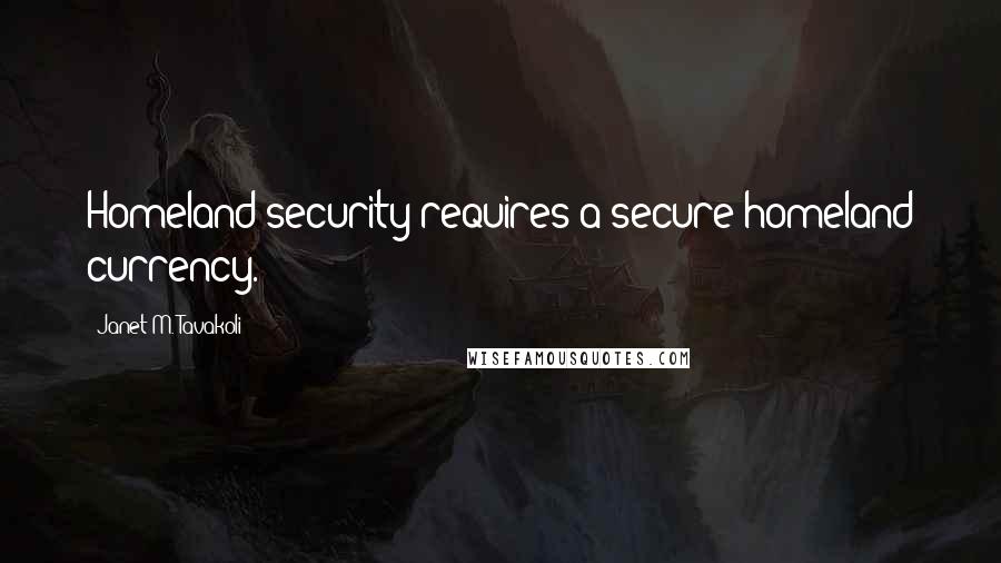 Janet M. Tavakoli Quotes: Homeland security requires a secure homeland currency.