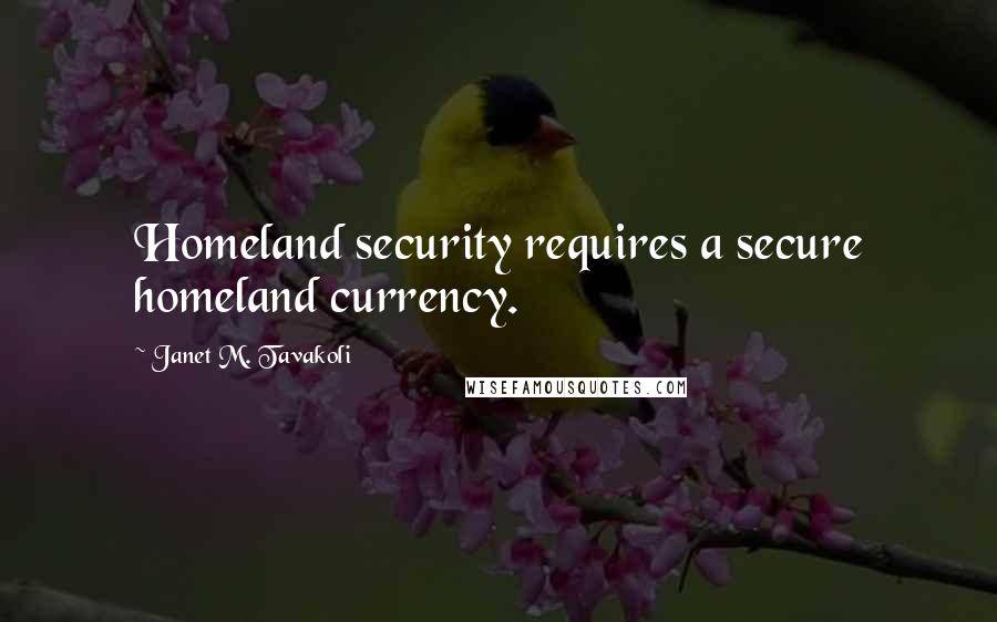 Janet M. Tavakoli Quotes: Homeland security requires a secure homeland currency.