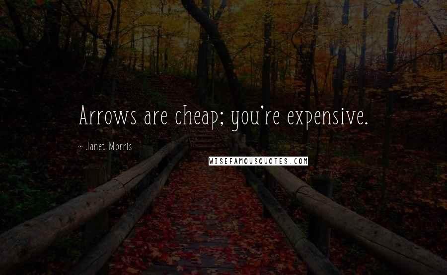 Janet Morris Quotes: Arrows are cheap; you're expensive.