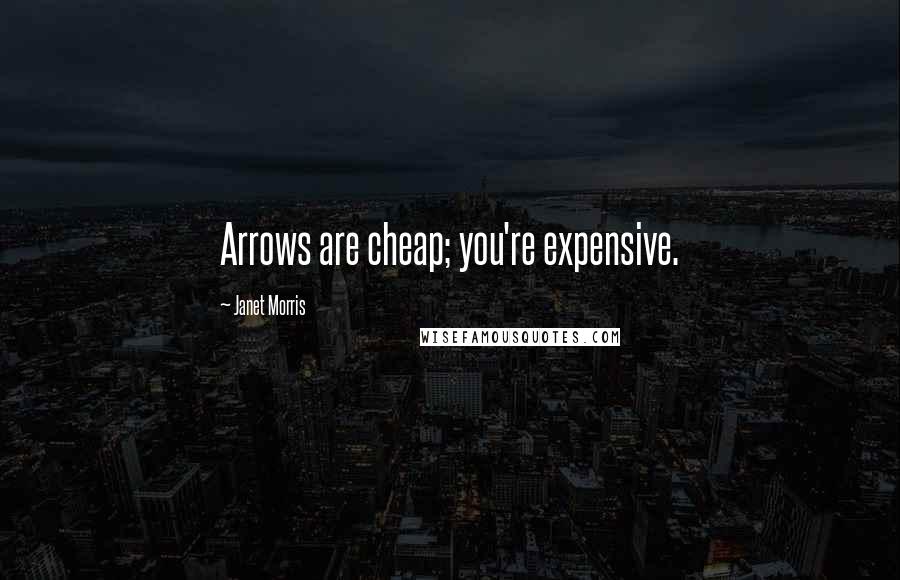 Janet Morris Quotes: Arrows are cheap; you're expensive.