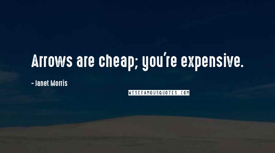 Janet Morris Quotes: Arrows are cheap; you're expensive.