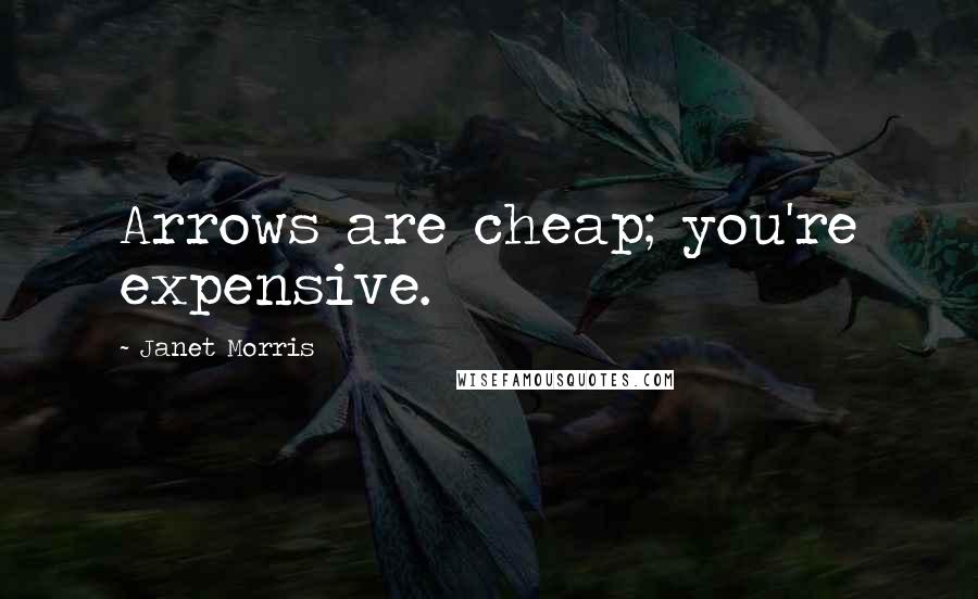 Janet Morris Quotes: Arrows are cheap; you're expensive.