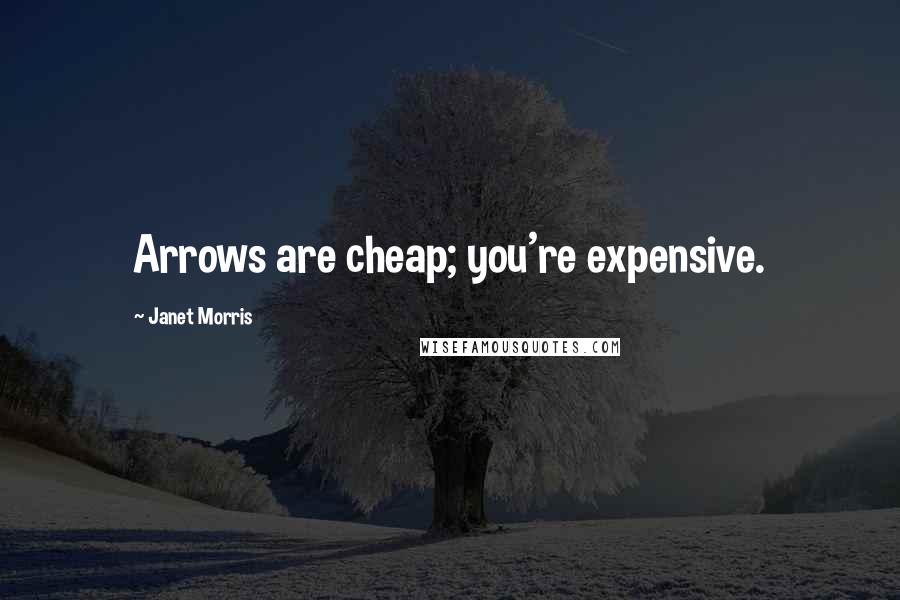 Janet Morris Quotes: Arrows are cheap; you're expensive.