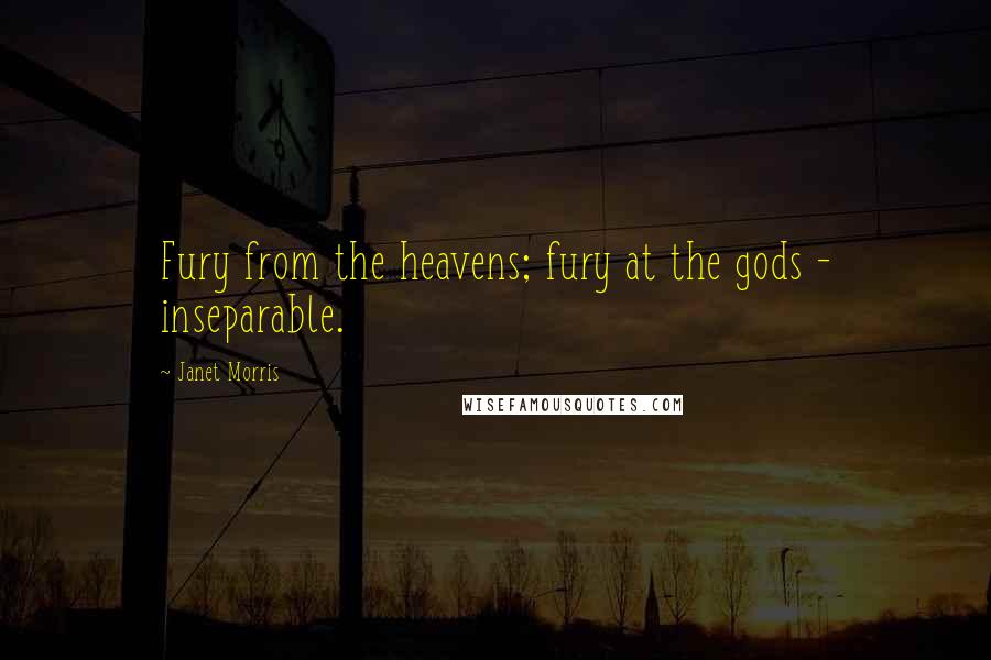 Janet Morris Quotes: Fury from the heavens; fury at the gods - inseparable.