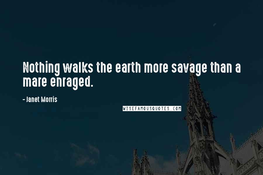 Janet Morris Quotes: Nothing walks the earth more savage than a mare enraged.