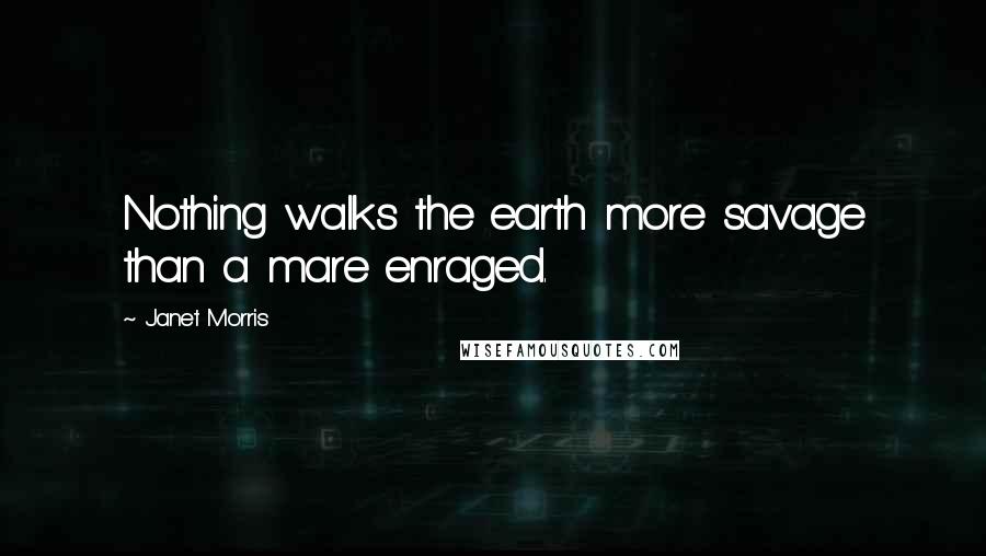 Janet Morris Quotes: Nothing walks the earth more savage than a mare enraged.