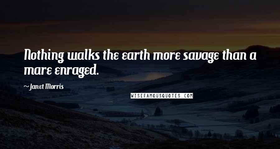 Janet Morris Quotes: Nothing walks the earth more savage than a mare enraged.