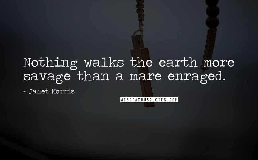 Janet Morris Quotes: Nothing walks the earth more savage than a mare enraged.