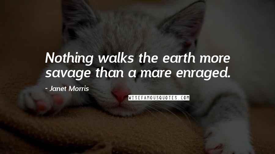 Janet Morris Quotes: Nothing walks the earth more savage than a mare enraged.