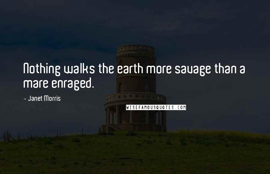 Janet Morris Quotes: Nothing walks the earth more savage than a mare enraged.