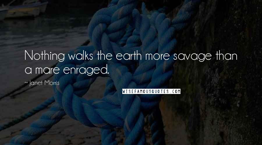 Janet Morris Quotes: Nothing walks the earth more savage than a mare enraged.