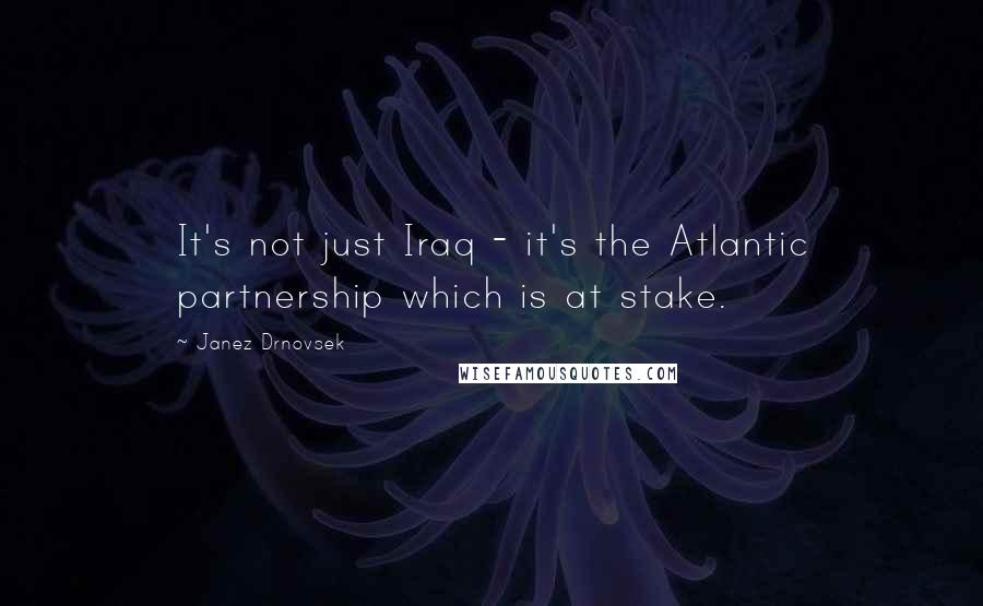 Janez Drnovsek Quotes: It's not just Iraq - it's the Atlantic partnership which is at stake.