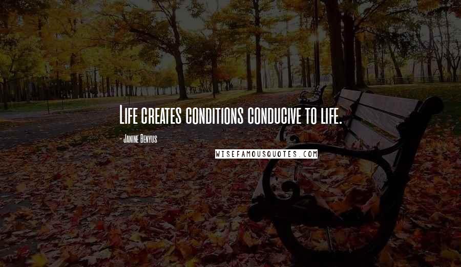 Janine Benyus Quotes: Life creates conditions conducive to life.