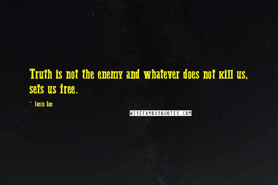 Janis Ian Quotes: Truth is not the enemy and whatever does not kill us, sets us free.