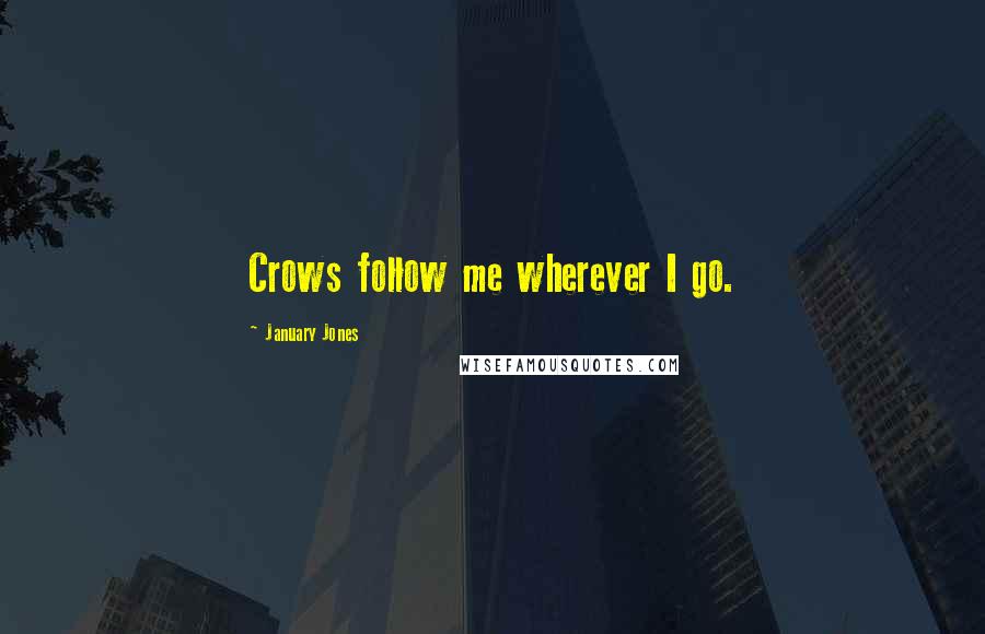 January Jones Quotes: Crows follow me wherever I go.