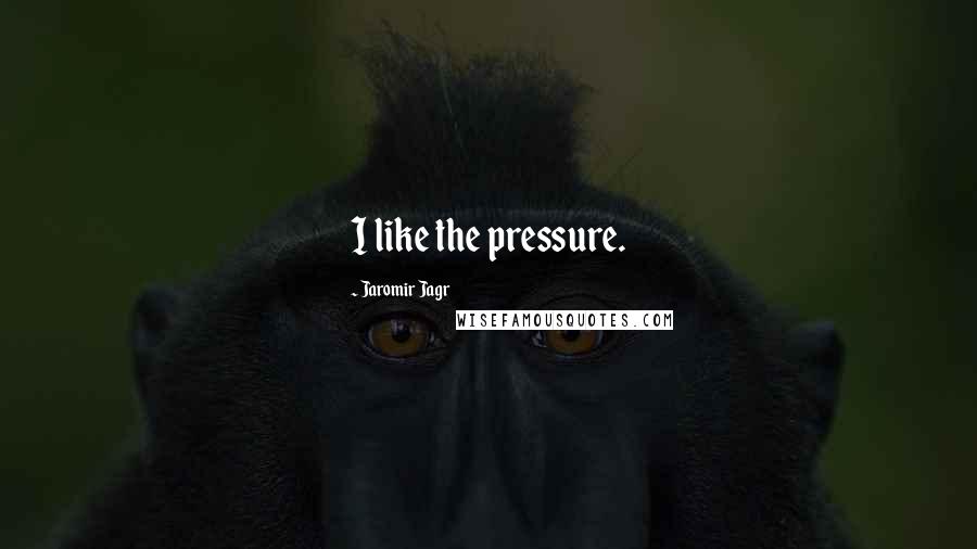 Jaromir Jagr Quotes: I like the pressure.