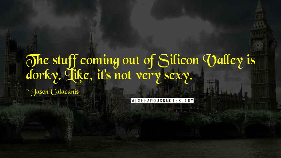 Jason Calacanis Quotes: The stuff coming out of Silicon Valley is dorky. Like, it's not very sexy.