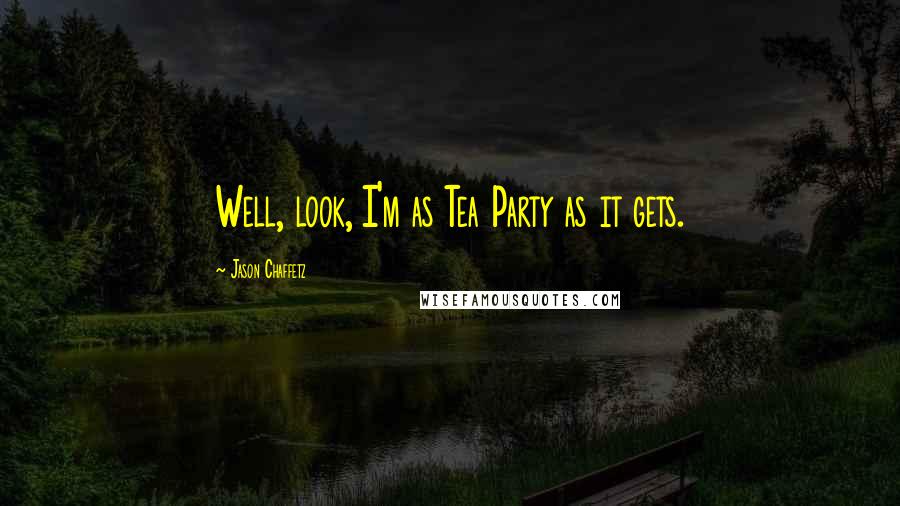 Jason Chaffetz Quotes: Well, look, I'm as Tea Party as it gets.