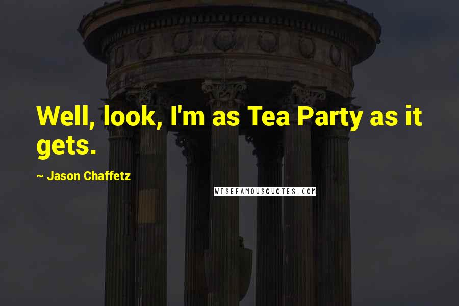 Jason Chaffetz Quotes: Well, look, I'm as Tea Party as it gets.