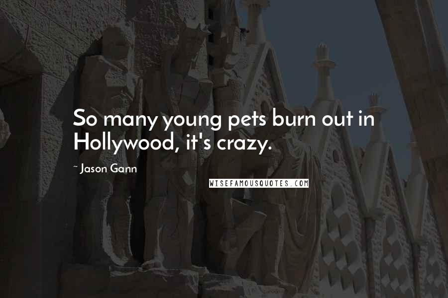 Jason Gann Quotes: So many young pets burn out in Hollywood, it's crazy.