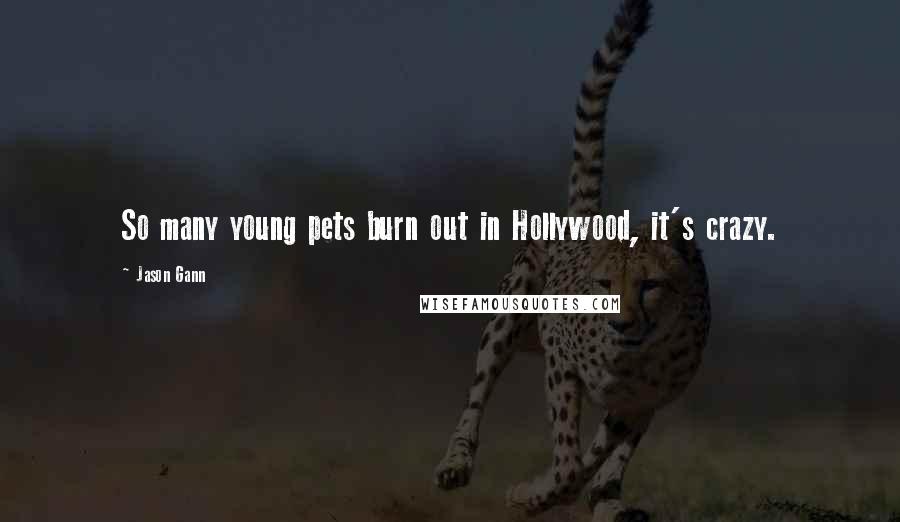 Jason Gann Quotes: So many young pets burn out in Hollywood, it's crazy.